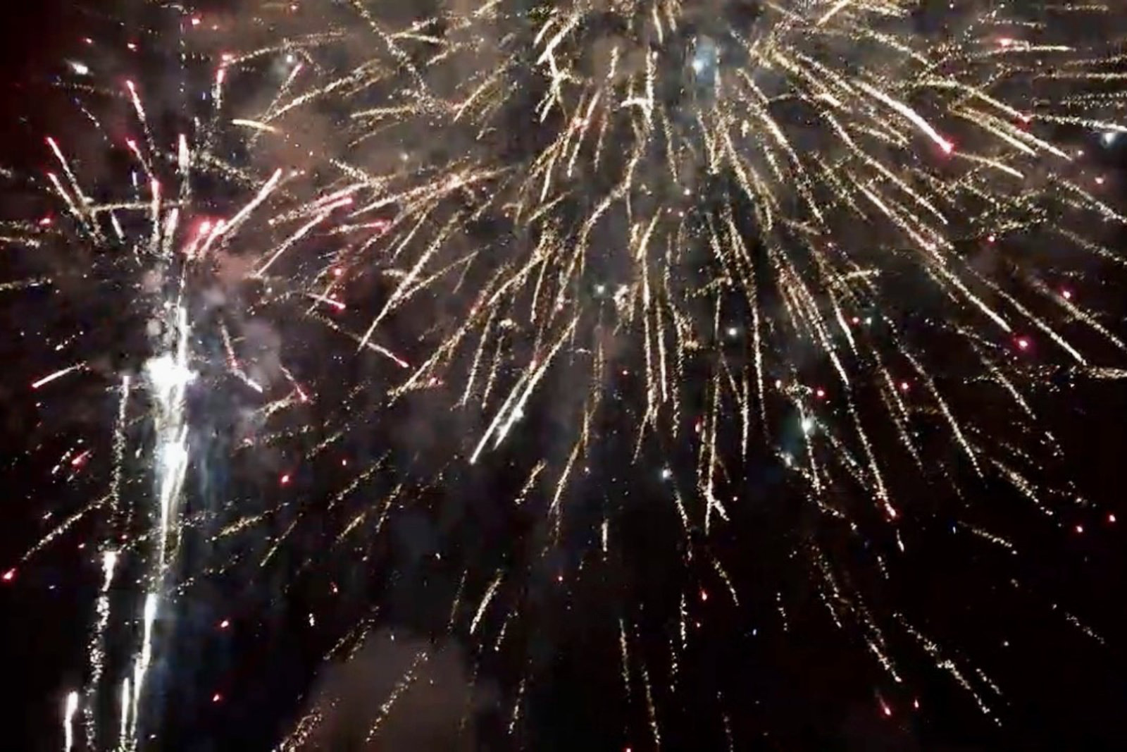 fireworks in the night sky