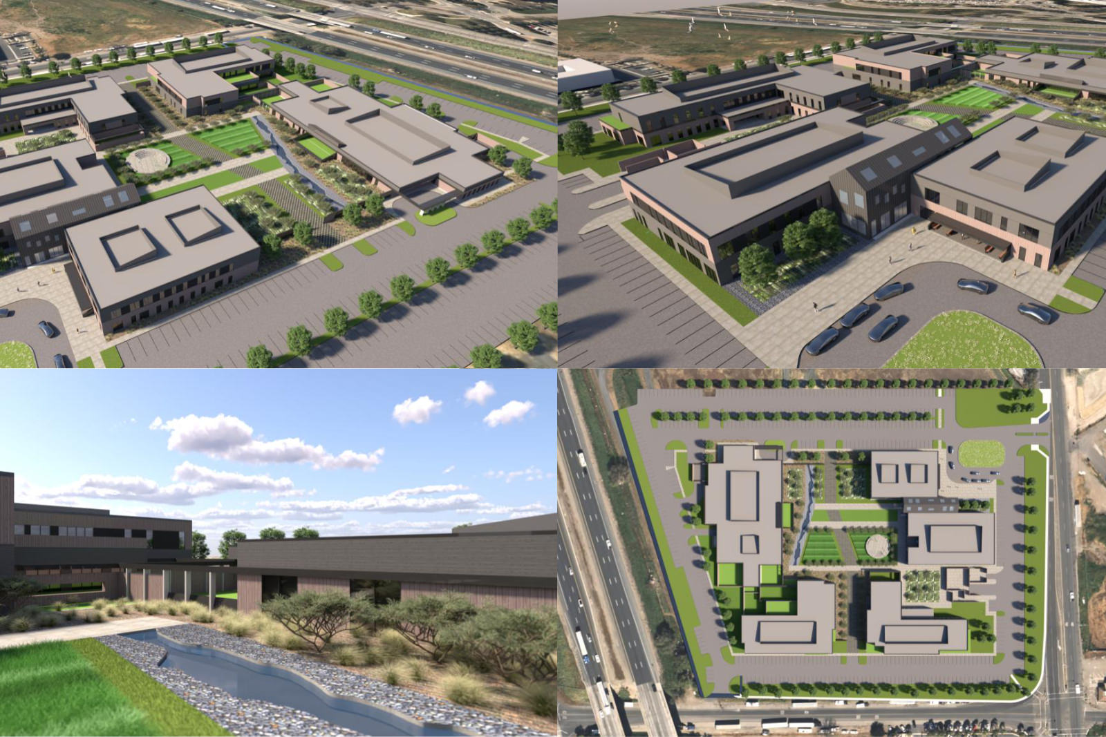 aerial view renderings of the new SJ BeWell campus