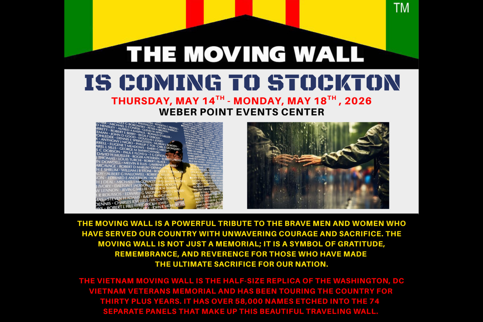 The Moving Wall is coming to Stockton