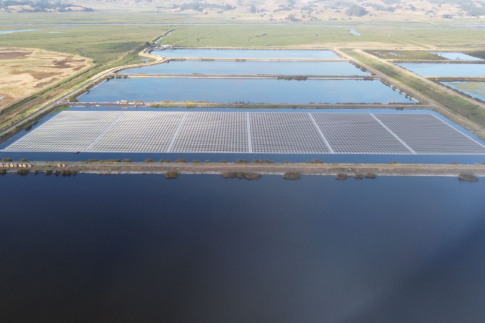 Floating solar array